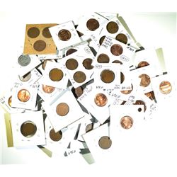 LOT OF 75 LINCOLN CENTS WITH A 1898 INDIAN CENT