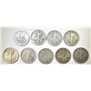 Image 1 : LOT OF 9 WALKING LIBERTY HALF DOLLARS: