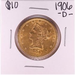 1906-D $10 Liberty Head Eagle Gold Coin