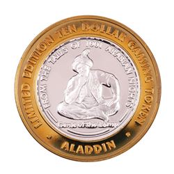 .999 Fine Silver Aladdin Resort & Casino Las Vegas $10 Limited Edition Gaming Token