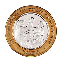 .999 Silver Pioneer Hotel & Gambling Hall $10 Casino Limited Edition Gaming Token