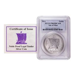 2011 Proof Isle of Man Silver Coin PCGS PR69DCAM