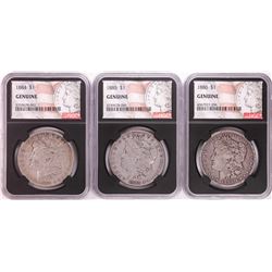 Lot of 1884-1886 $1 Morgan Silver Dollar Coins NGC Genuine