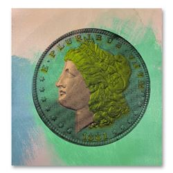 Steve Kaufman (1960-2010) "1881 Coin" Limited Edition Silkscreen on Canvas