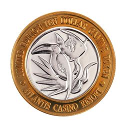 .999 Silver Atlantis Casino Resort Reno, NV $10 Casino Limited Edition Gaming Token