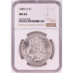 1885-O $1 Morgan Silver Dollar Coin NGC MS64