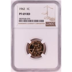1962 Proof Lincoln Memorial Cent Coin NGC PF69RD