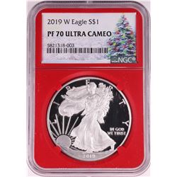 2019-W $1 Proof American Silver Eagle Coin NGC PF70 Ultra Cameo