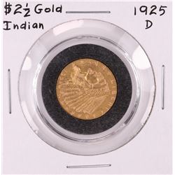1925-D $2 1/2 Indian Head Quarter Eagle Gold Coin