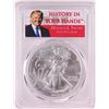 Image 1 : 2017 $1 American Silver Eagle Coin PCGS MS70 First Strike Trump Label