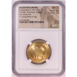 AD 1059-67 Byzantine Empire Constantine X Histamenon Nomisma  Gold Coin NGC XF
