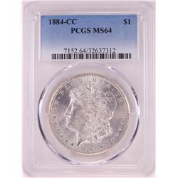 1884-CC $1 Morgan Silver Dollar Coin PCGS MS64
