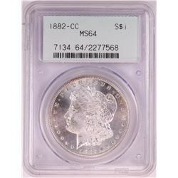 1882-CC $1 Morgan Silver Dollar Coin PCGS MS64 Old Green Holder