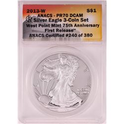 2013-W $1 Proof American Silver Eagle Coin ANACS PR70DCAM First Release