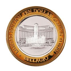 .999 Fine Silver Bellagio Las Vegas, NV $10 Limited Edition Gaming Token