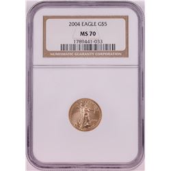 2004 $5 American Gold Eagle Coin NGC MS70