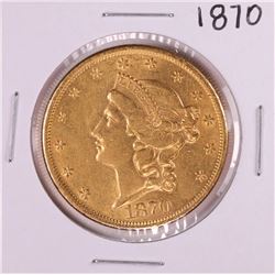 1870 $20 Liberty Head Double Eagle Gold Coin