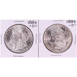 Lot of (2) 1884-O $1 Morgan Silver Dollar Coins