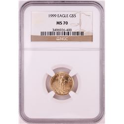 1999 $5 American Gold Eagle Coin NGC MS70