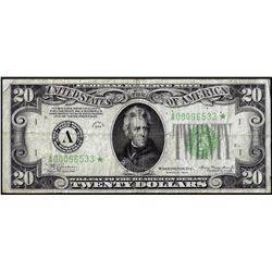 1934 $20 Federal Reserve Star Note Boston