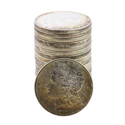 Roll of (20) Brilliant Uncirculated 1889 $1 Morgan Silver Dollar Coins Nice Toning
