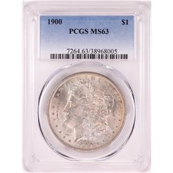 1900 $1 Morgan Silver Dollar Coin PCGS MS63