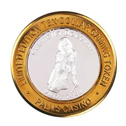 .999 Silver Palms Casino Las Vegas Nevada $10 Limited Edition Gaming Token