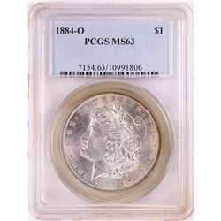 1884-O $1 Morgan Silver Dollar Coin PCGS MS63