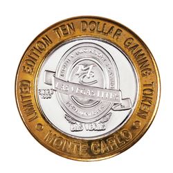 .999 Fine Silver Monte Carlo Las Vegas, Nevada $10 Limited Edition Gaming Token