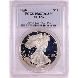 2001-W $1 Proof American Silver Eagle Coin PCGS PR69DCAM