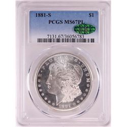 1881-S $1 Morgan Silver Dollar Coin PCGS MS67PL CAC
