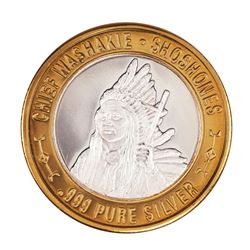 .999 Silver Chief Washakie $10 Casino Limited Native American Series Gaming Token