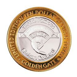 .999 Silver Golden Gate Las Vegas, NV $10 Casino Limited Edition Gaming Token