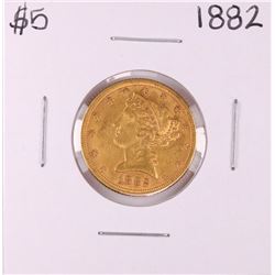 1882 $5 Liberty Head Half Eagle Gold Coin