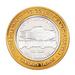 .999 Fine Silver Caesars Tahoe Lake Tahoe, Nevada $10 Limited Edition Gaming Token