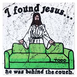Todd Goldman "I Found Jesus" Original Acrylic Painting on Canvas