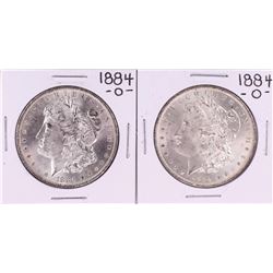 Lot of (2) 1884-O $1 Morgan Silver Dollar Coins