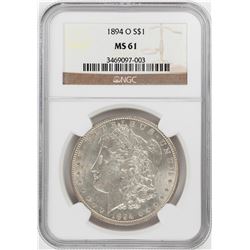 1894-O $1 Morgan Silver Dollar Coin NGC MS61