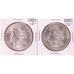 Lot of (2) 1885-O $1 Morgan Silver Dollar Coins
