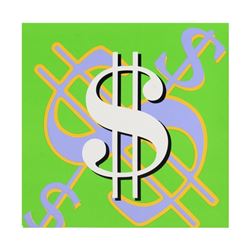 Steve Kaufman (1960-2010) "Dollar Sign State 5" Limited Edition Silkscreen on Canvas