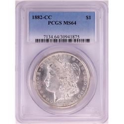 1882-CC $1 Morgan Silver Dollar Coin PCGS MS64