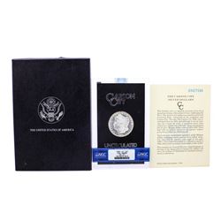 1883-CC $1 Morgan Silver Dollar Coin GSA Hoard Uncirculated NGC MS63 w/Box & COA