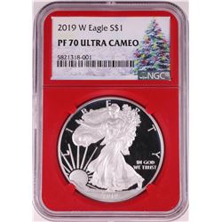2019-W $1 Proof American Silver Eagle Coin NGC PF70 Ultra Cameo