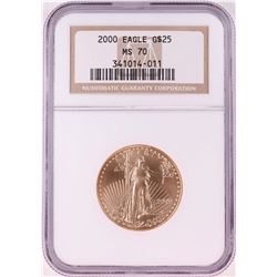 2000 $25 American Gold Eagle Coin NGC MS70
