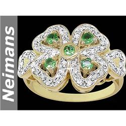 Certified 1.75 ct Black & White Diamond Engagement Ring