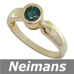 Gem Certified .75 ct Chrome Diopside & Diamond Ring 14K