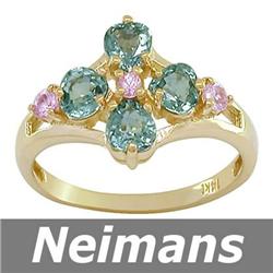 Vintage Certified 3.75 ct Ruby & Diamond Ring 14kt Gold