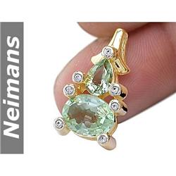 Neimans .25 ct Blue & White Diamond Ring 14kt CERTIFIED