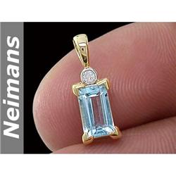 Neimans 2.75 ct Green Amethyst & Diamond Ring 14kt Gold