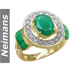 Antique 1.25 ct Sapphire & Diamond Ring 14kt Gold CERT